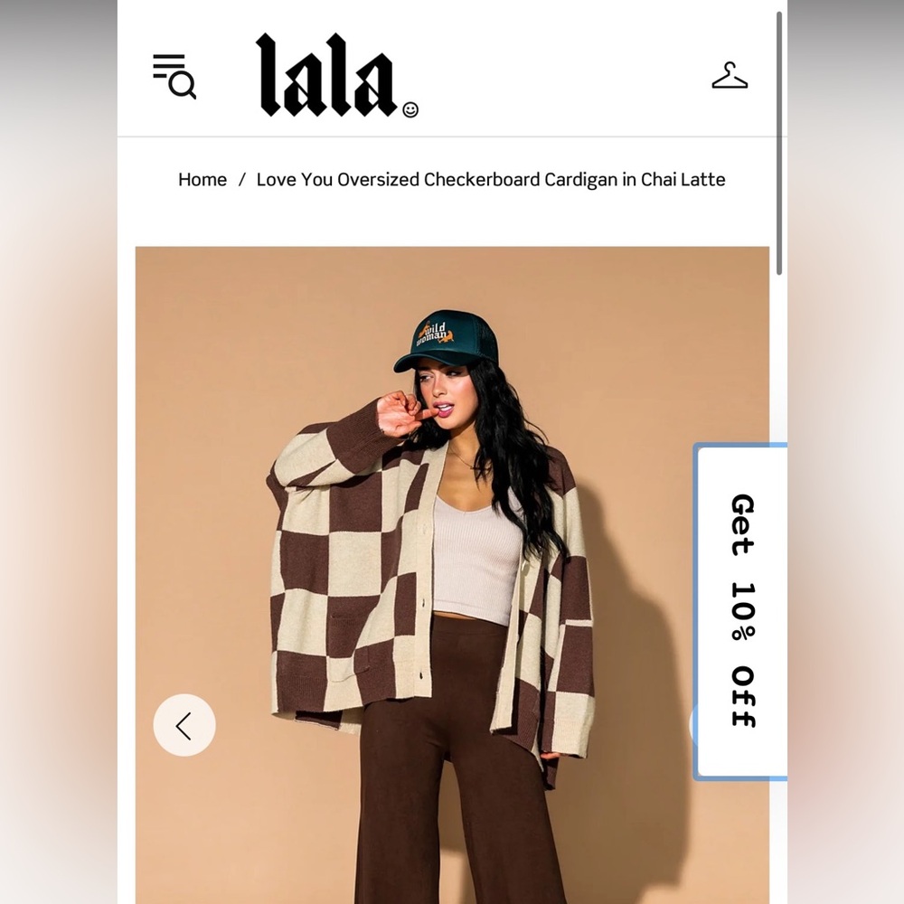 Dressed in Lala oversized checkered cardigan